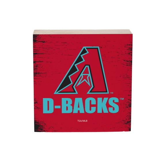 Arizona Diamondbacks 6" Square Fan Chant Wood Block Shelf Sign