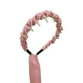 thumbnail image 1 of High Cranium Artificial Pearl Hairband, 2025 New U Shape Fashion Tooth Hair Comb Headband, Hair Bands For Women's Hair, Party Wedding Home Hairband ,Pink, 1 of 3