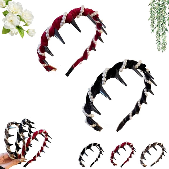 High Cranium Headband, Vintage High Cranium Artificial Pearl Hairband, Elegant Beaded Headband for Women, Bridal Hair Hoop Party Wedding Hair Accessories