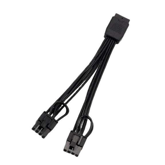 High Current 12+4Pin To Double 6+2 Pin GPU Power Splitter Cable With Reinforced Wire For ATX3.0 PCIe 5.0 Systems