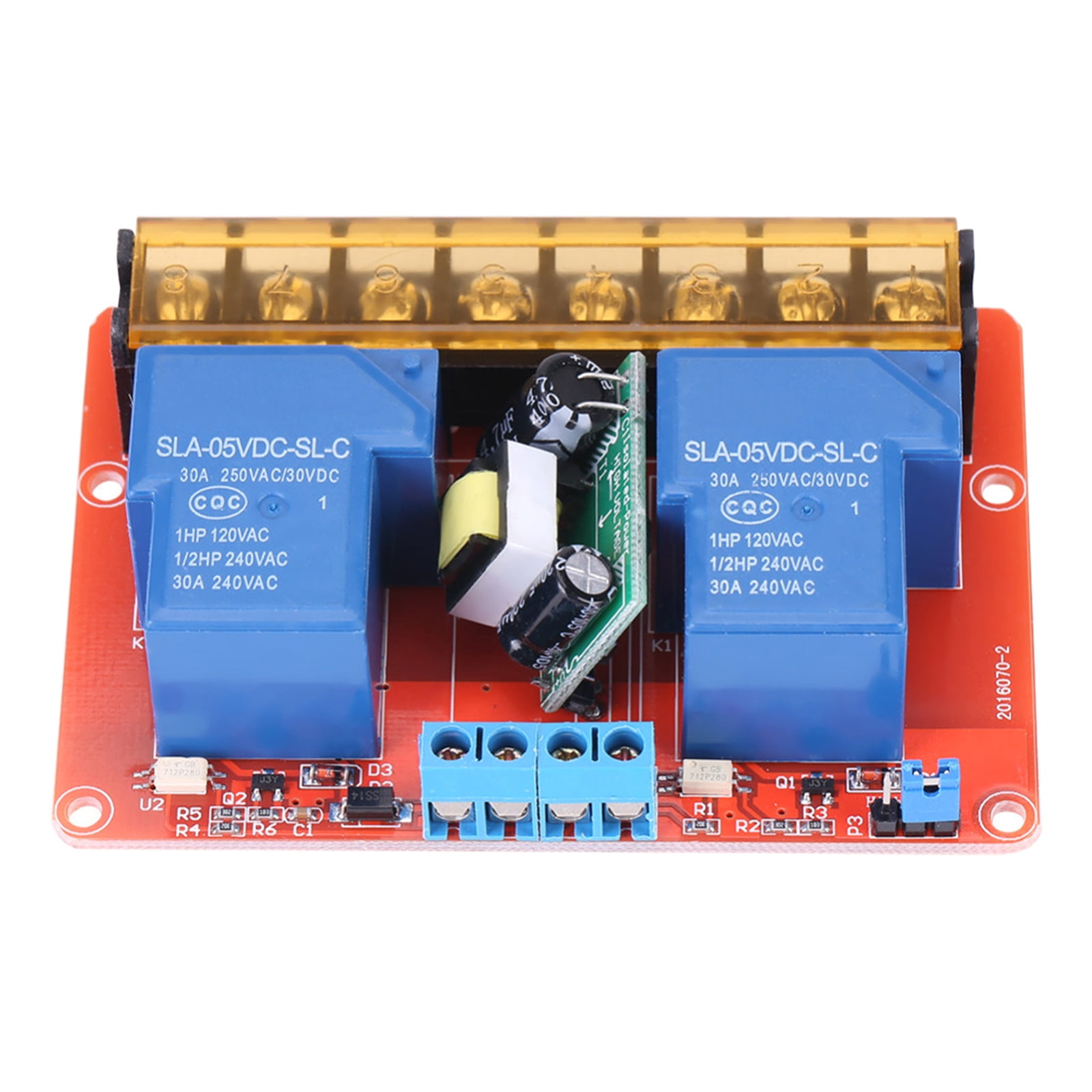 High Current 30Amp Double Relays Module Circuit Board with Isolation ...