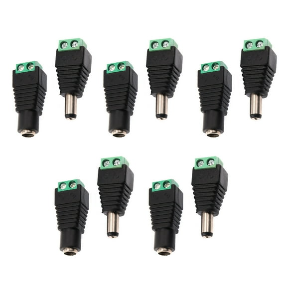 High-Current 5.5mm x 2.1mm Male DC Barrel Connector Plugs for Electronics Easy Installation, 10A Max Current