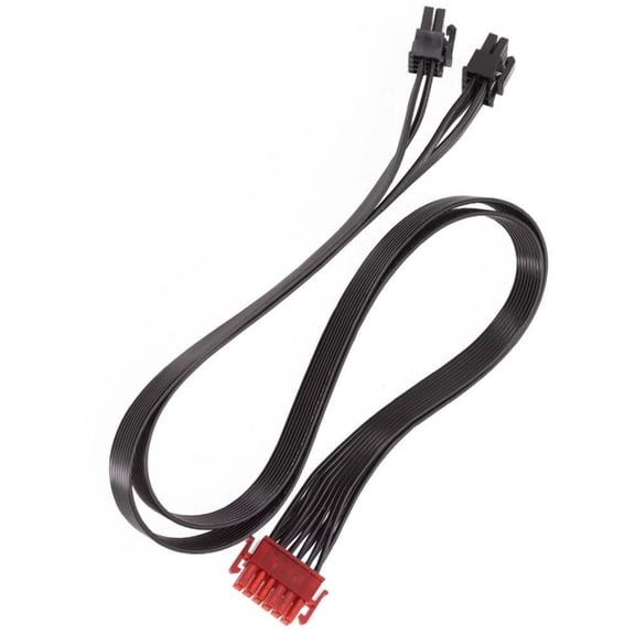 High Current 600W 12Pin Double 8Pin GPU Cable Black 30cm Computer Wiring