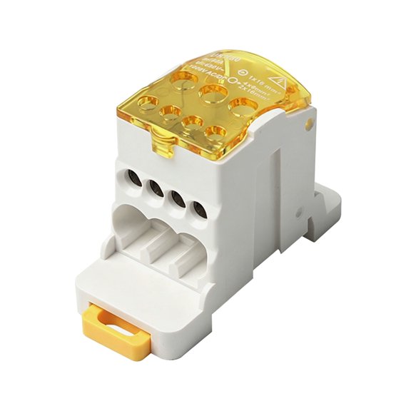 High Current 80A Electric Wire Connector Junction Box Plastic Single Stage Splitter Din Rails Distribution Box Block