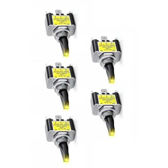 High Current Rocker Switches Designed for Automotive Customization LED Light 30amp Capacity Shockproof Tool for Durability
