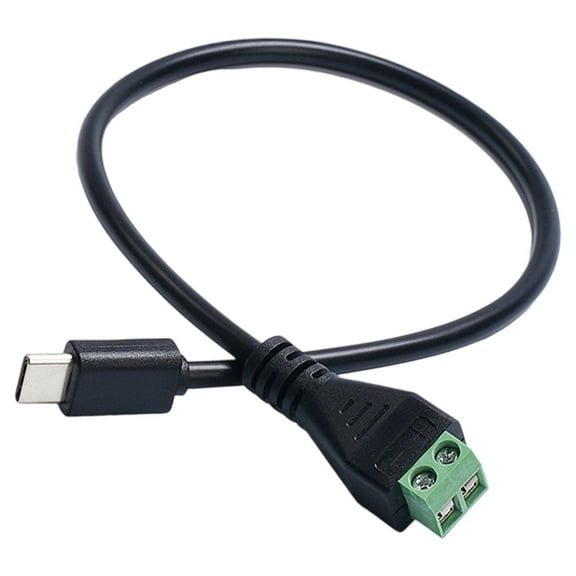 High Current USB C to 2Pin Solderless Power Cable Selectable Voltages Output 9V 12V 20V for Routers Fan LED Light
