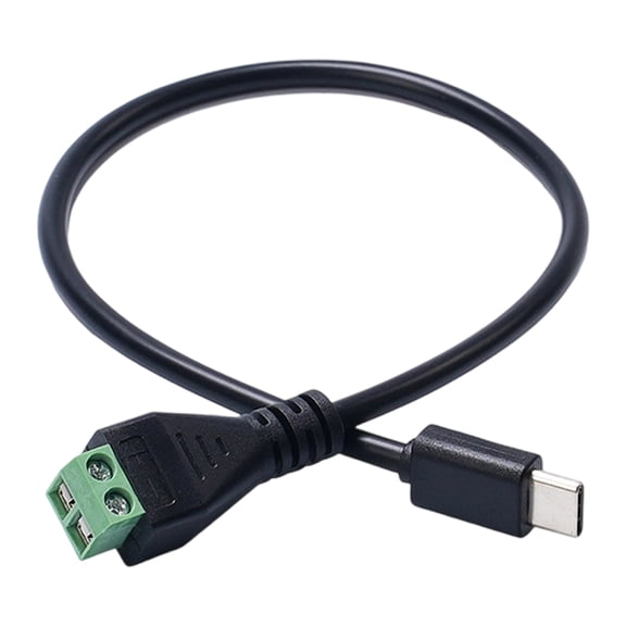High Current USB C to 2Pin Solderless Power Cable Selectable Voltages Output 9V 12V 20V for Routers Fan LED Light