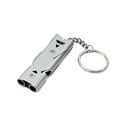 High Decibel Double Tubes Emergency Survival Whistle with Keychain for
