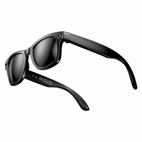 Angle Tree Smart AI Camera Glasses 8MP HD Video Recorder with Photo Translation Voice Control WiFi Transfer Anti-Shake Music Sunglasses