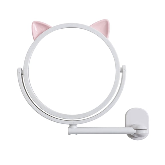 High Definition Adjustable Wall Mounted Cosmetic Rotation Foldable No Drilling Installation Vanity for Home Bathroom Hotel