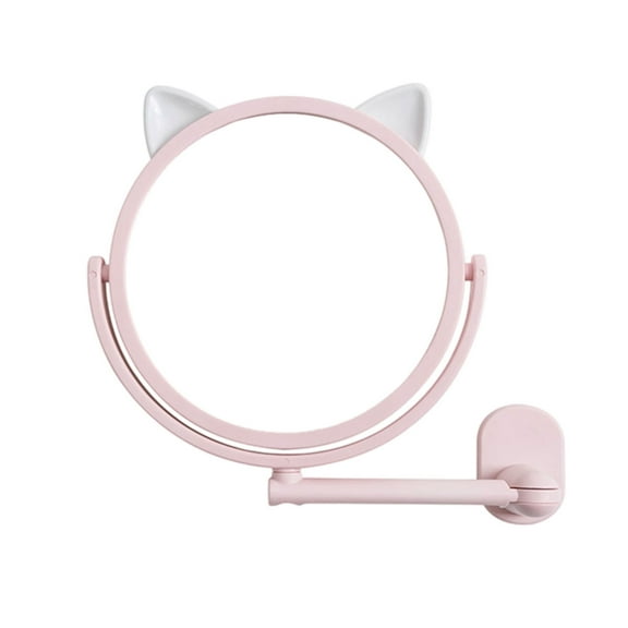 High Definition Foldable Cosmetic Wall Mounted Makeup for Home Bathroom Hotel - Adjustable Rotation with No Drilling Installation