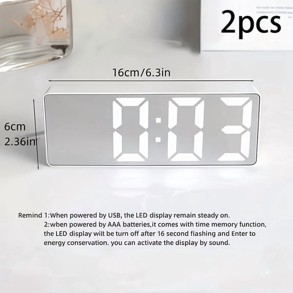 High-Definition LED Digital Alarm Clock with Temperature Display, Dual ...