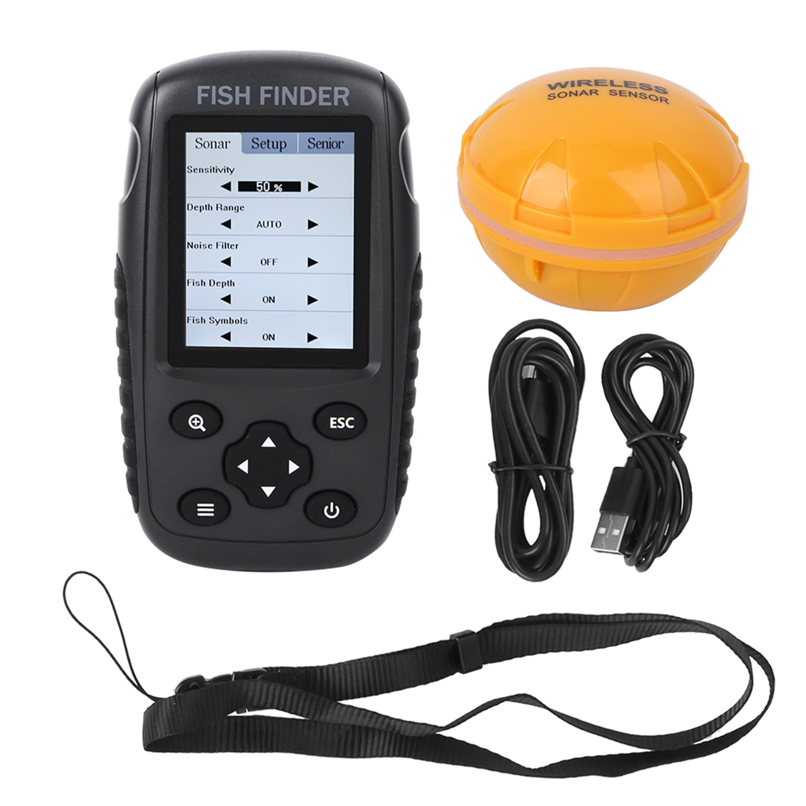 High Definition Lightweight Fish Finder with Plastic Charging Lattice