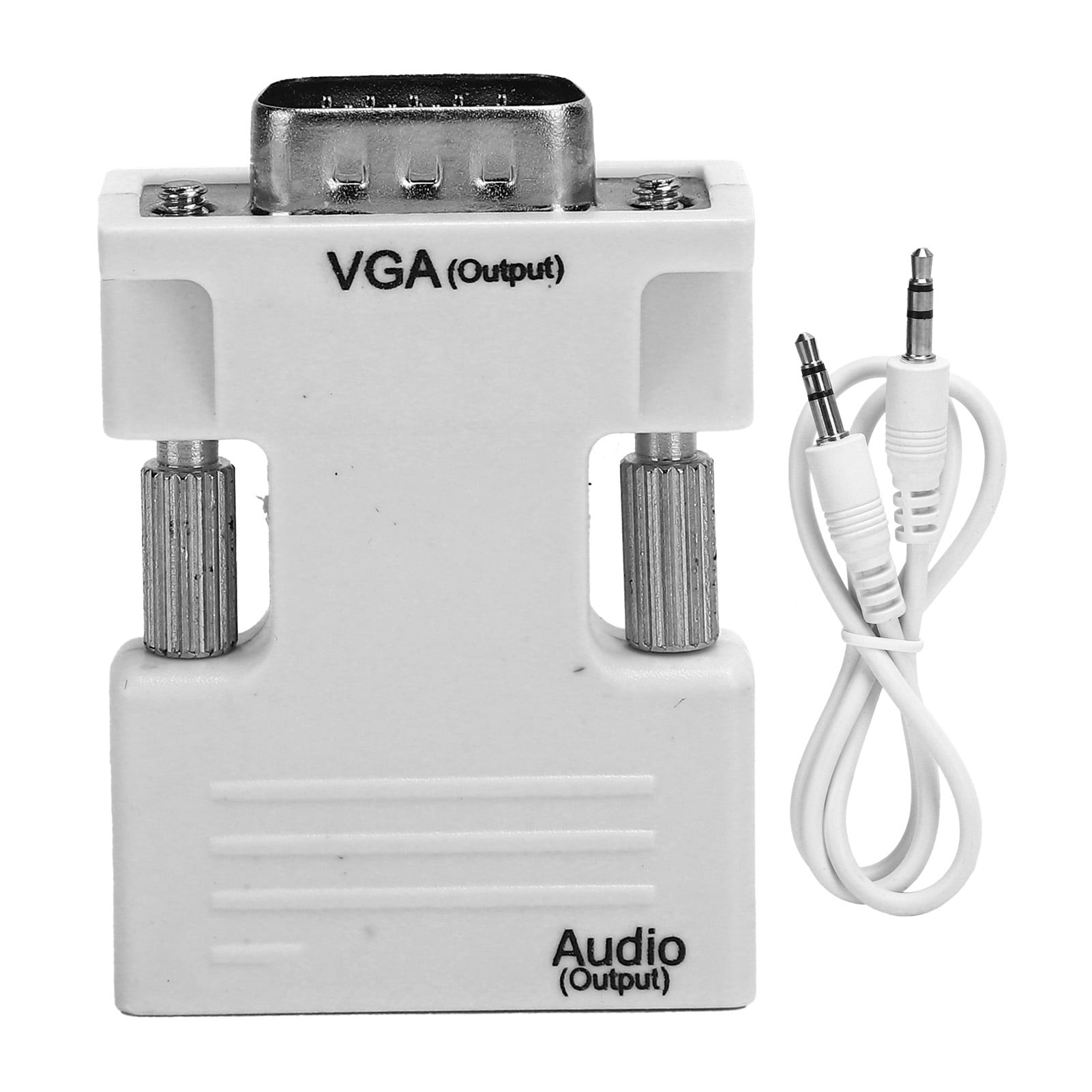 Topiky VGA Zu HDMI Converter 1080P - Adapter Mit Audio Für PC, Laptop, Projektor (Weiß)