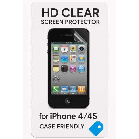 High Definition Screen Protector for Apple iPhone 4 / 4S Case Friendly, Retail Packaging, Ultra Clear HD , Easy Installation, Scratch Resistant, Compatible with iPhone 4 & 4S Model HDAPLIPHONE4GC