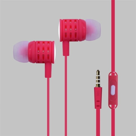 High Definition Sound 3.5mm Stereo Earbuds/ Headphone for Xiaomi Redmi Note 10 5G, 10S, Note 10, 10 Pro Max, 9T, Mi 10i 5G 9i Sport, 9A Sport, Poco C31, 9 Activ,10 (Red) - w/ Mic