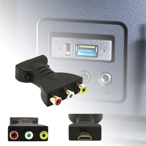 High Definition To AV Converter Adapter for 1080P Video Output with Composite Red Yellow White Universal Multimedia Connectivity