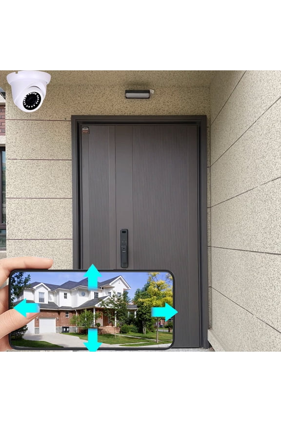 High Definition Wireless Indoor Surveillance Camera with 360-Degree Viewing Remote Monitoring Two-Way Audio for Home Security