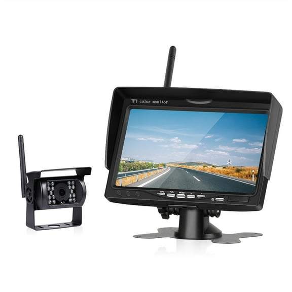 High Definition Wireless Truck Car Monitor 7" CMOS IR Night Vision Reverse Backup Camera Parking System