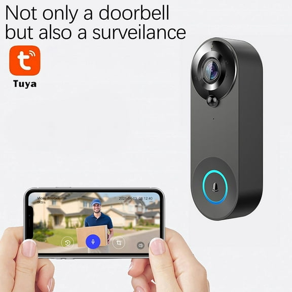 High Definition Wireless Video Doorbell, Smart Wi-Fi Surveillance Camera, Human Induction Security Alert Device, Two Way Voice Intercom Doorbell Unit, Low Power Outdoor Entry Protective Gear