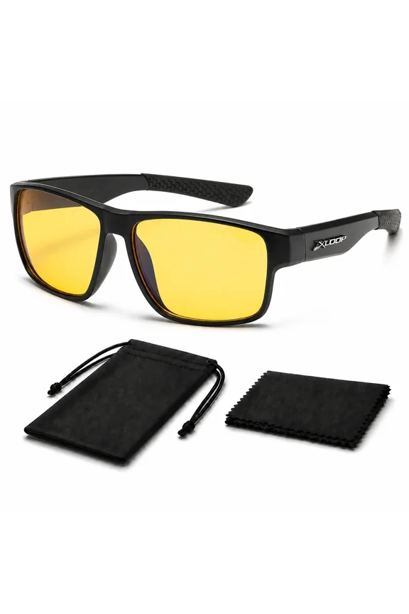 High Definition X Loop Night Driving Sport Sunglasses UV400 HD Glasses Eyewear