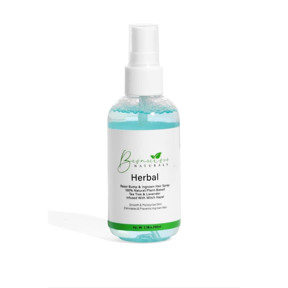 Bconscious Naturals Herbal After Shave Spray Natural Solution to Prevent Razor Bumps, Ingrown Hair  Razor Burns