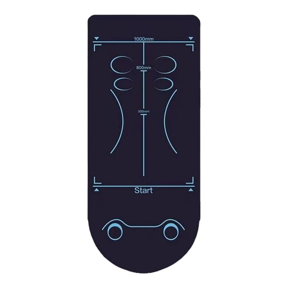 High Densities Abdominal Wheel Exercise Mat with Measurement Grids Fitness Mat Blanket for Targeted Cores Training