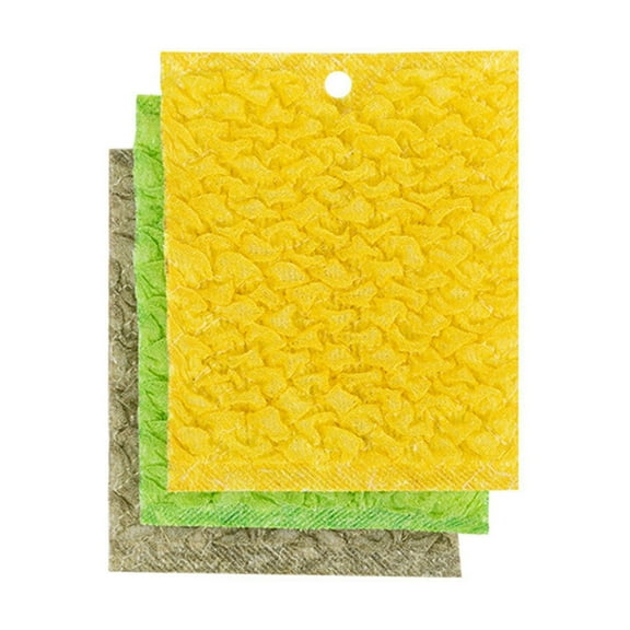 High Density Absorbent Kitchen Sponge Blocks, 3-Pack for Washing Dishes and Scrubbing Tough Grease