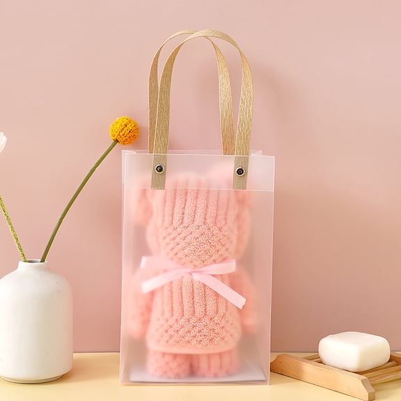 High Density Bear Shaped Gift Towel – Super Soft, Highly Absorbent Microfiber • 35x75cm Unisex Plush Towel • Adorable Novelty Present for Showers, Birthdays, Holidays