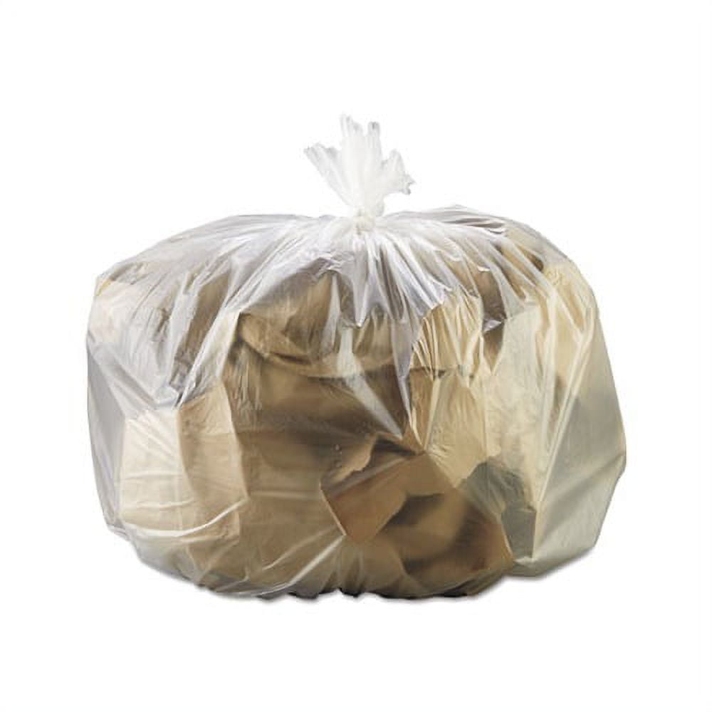 High Density Can Liners 33 gal, 13 microns, 33" x 39", Natural, 250/Carton