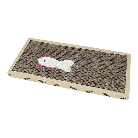 High-Density Cardboard Cat Scratcher Pad and Post Double-Sided Indoor Toy for Feline Enrichment