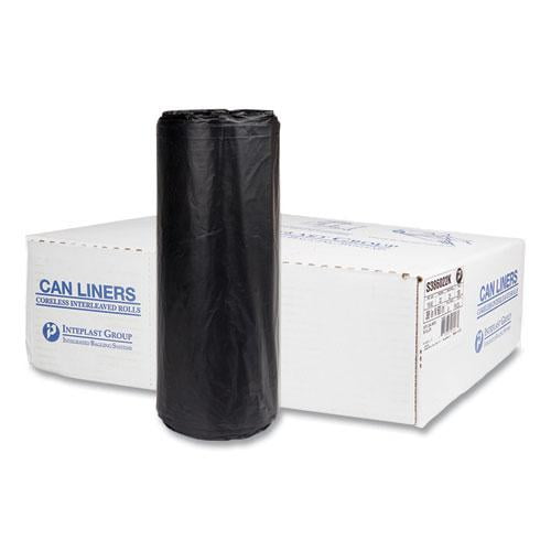 Commercial Trash Can Liners - 60 Gallon 38x60 Inch 22 Micron Black Garbage Bags