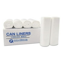 High-Density Commercial Can Liners, 7 gal, 6 mic, 20" x 22", Clear, Perforated Roll, 50 Bags/Roll, 4 | Bundle of 2