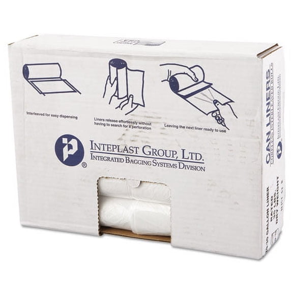 High-Density Commercial Can Liners Value Pack, 30 Gal, 11 Microns, 30" X 36", Clear, 500/carton | Bundle of 2 Cartons