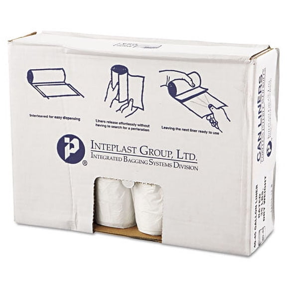 High-Density Commercial Can Liners Value Pack, 45 Gal, 11 Microns, 40" X 46", Clear, 250/carton | Bundle of 2 Cartons