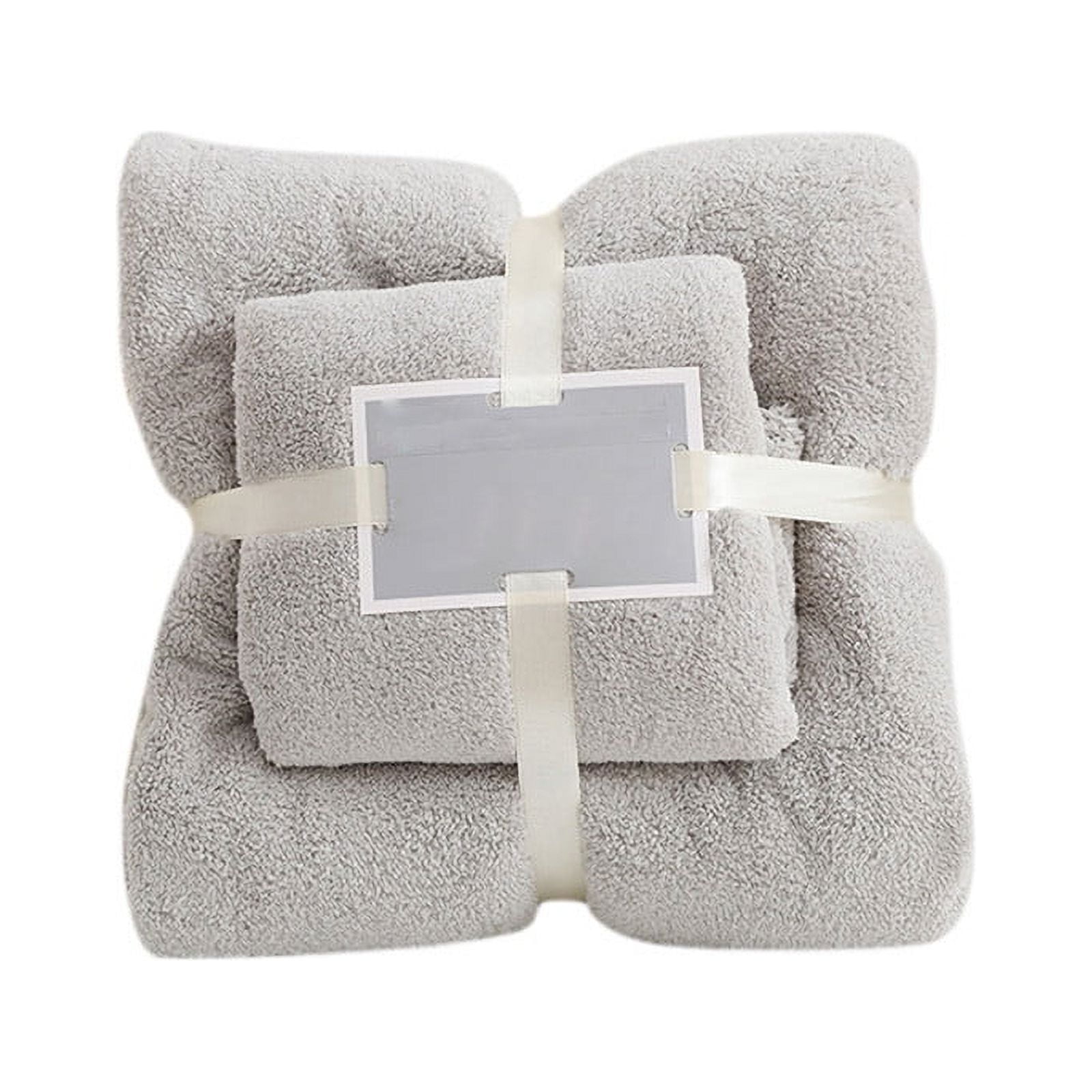 HighDensity Coral Towel And Bath Towel TwoInOne Set Soft And