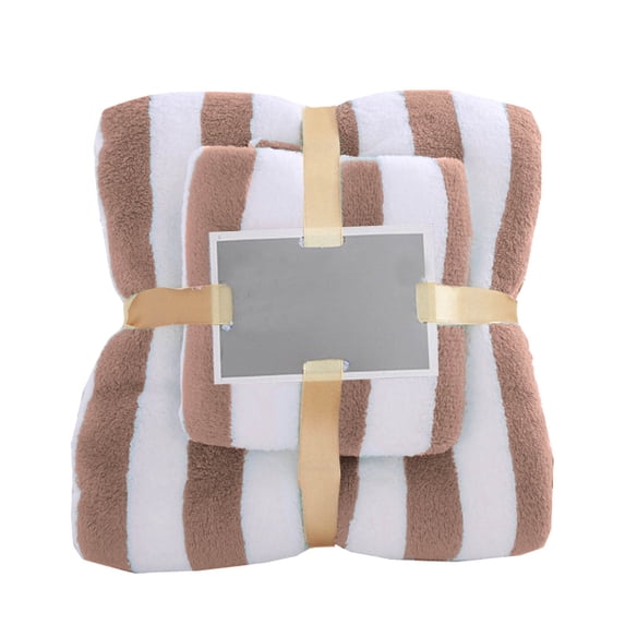 High Density Coral Towel Set Soft Absorbent Bath Towel Two In One Spa Quality Durable