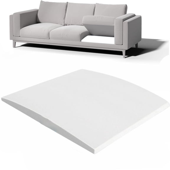 High Density Curved Foam Sofa Cushion Support Insert, Solution for Sagging Seat Pads, Comfort Upgrade for Chairs, Sofas and Lounges, Home Furniture Improvement Accessory, 19.7*19.7*2in, White