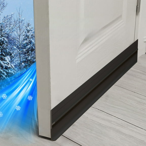 High Density Door Seals,39" Wall Baseboard Molding Trim,Self-adhesive Insulating Tape Rolls For Insulating Door Frames,Adjustable Rubber Door Blocker, Sealing Weather Strips Whole Volume