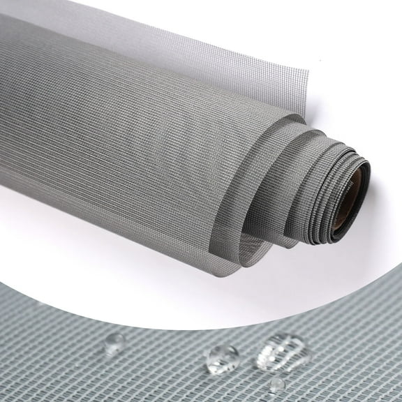 High Density Dustproof and Pollen Proof Net Screen Mesh Used to Replace Screen Windows and Doors(Grey high-density mesh, 116"X61"(295X155CM))