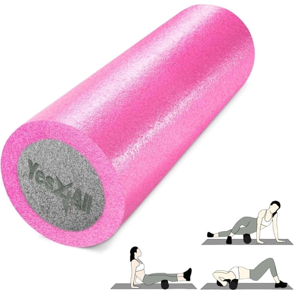 High-Density EPP Round Back Roller Foam, Exercise Foam Roller for Yoga, Pilates & Stretching - 12, 18, 24, 36 inch