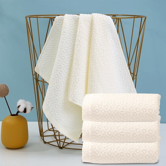High-Density Fleece Bath Towel | Soft & Absorbent Washcloth | 33x70 cm (13x28 in) | Red, Blue, Yellow, Gray Colors | 1-Piece Set