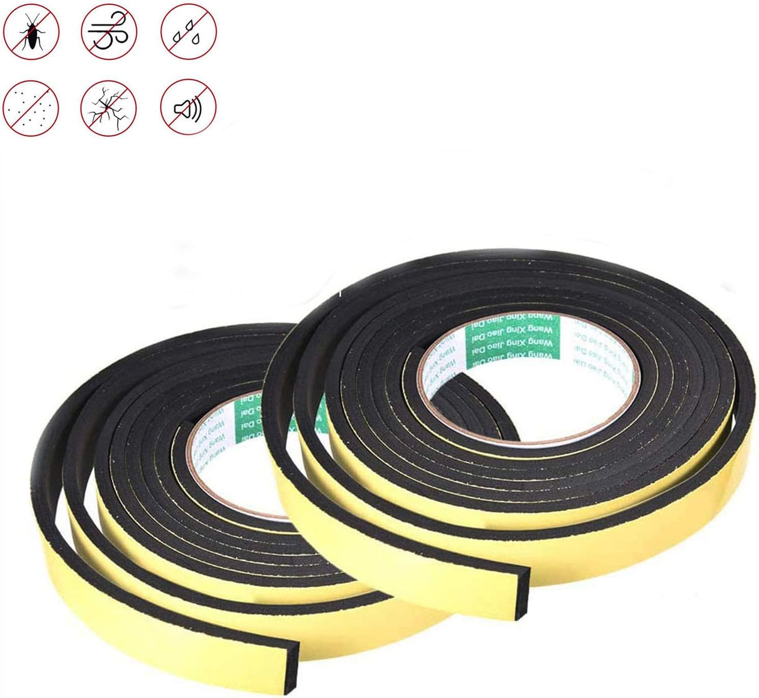 High Density Foam Insulating Tape with Adhesive, Weatherproof Tape for