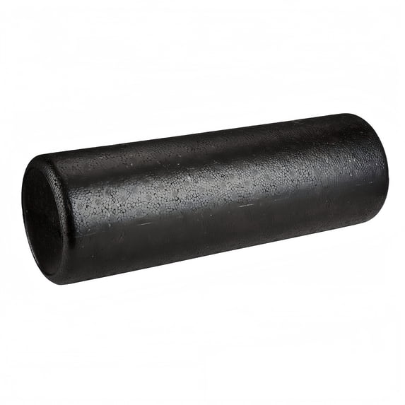 18 inch Black High Density Foam Roller, Solid Muscle Roller, for Deep Tissue Massage, Back Pain Relief, Yoga, Pilates, Gym, Physical Therapy, Myofascial Release