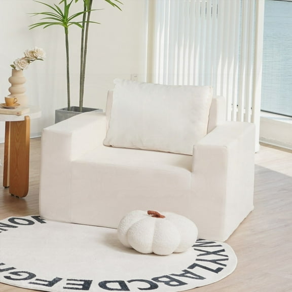 High-Density Foam Sofa with Pillow, Large Sitting Area & Comfort