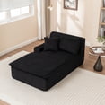 thumbnail image 1 of High-Density Foam Upholstered Sleeper Chair with Reversible Armrests - No Assembly Required Oversized Chaise Bed for Living Room, Movie Nook & Bedroom (Single Size), 1 of 9