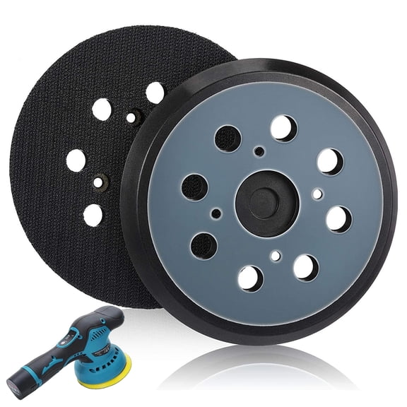 High-Density Hook Sander Pad, 5 Inch (125mm), Universal for Random Orbital Sanders, Featuring Abrasive Paper Grip and Dust Extraction