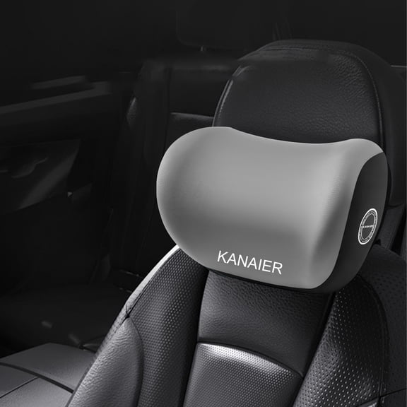 High Density Memory Foam Car Headrest Neck Pillow, Neck Pillow, Support Pillow, 1 Piece Polyester Cover for Pressure Relief and Ergonomics, for Drivers, Passengers, Office, Gray