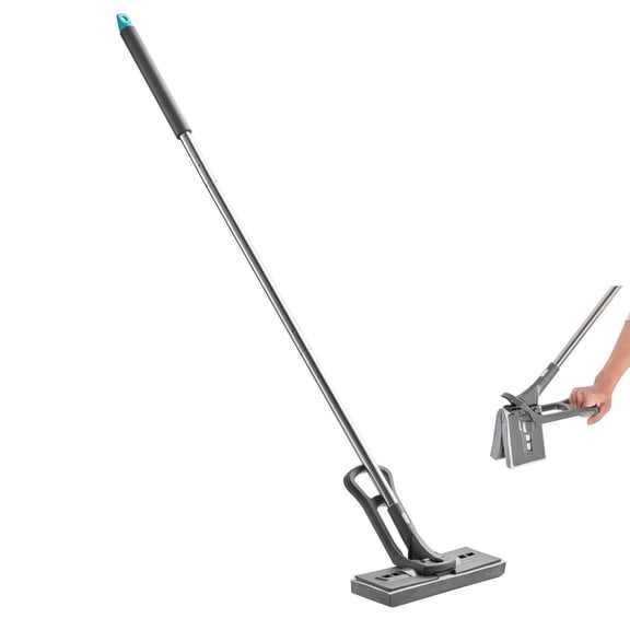 High Density PU Sponge Mop with Extra Replacement Head Easy Squeeze Velcro Design for All Floor Types