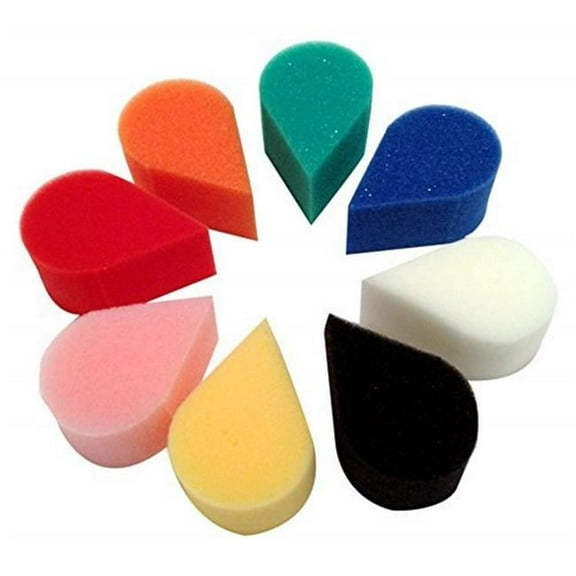 High Density Petal Sponge, Multi Color - Pack of 8